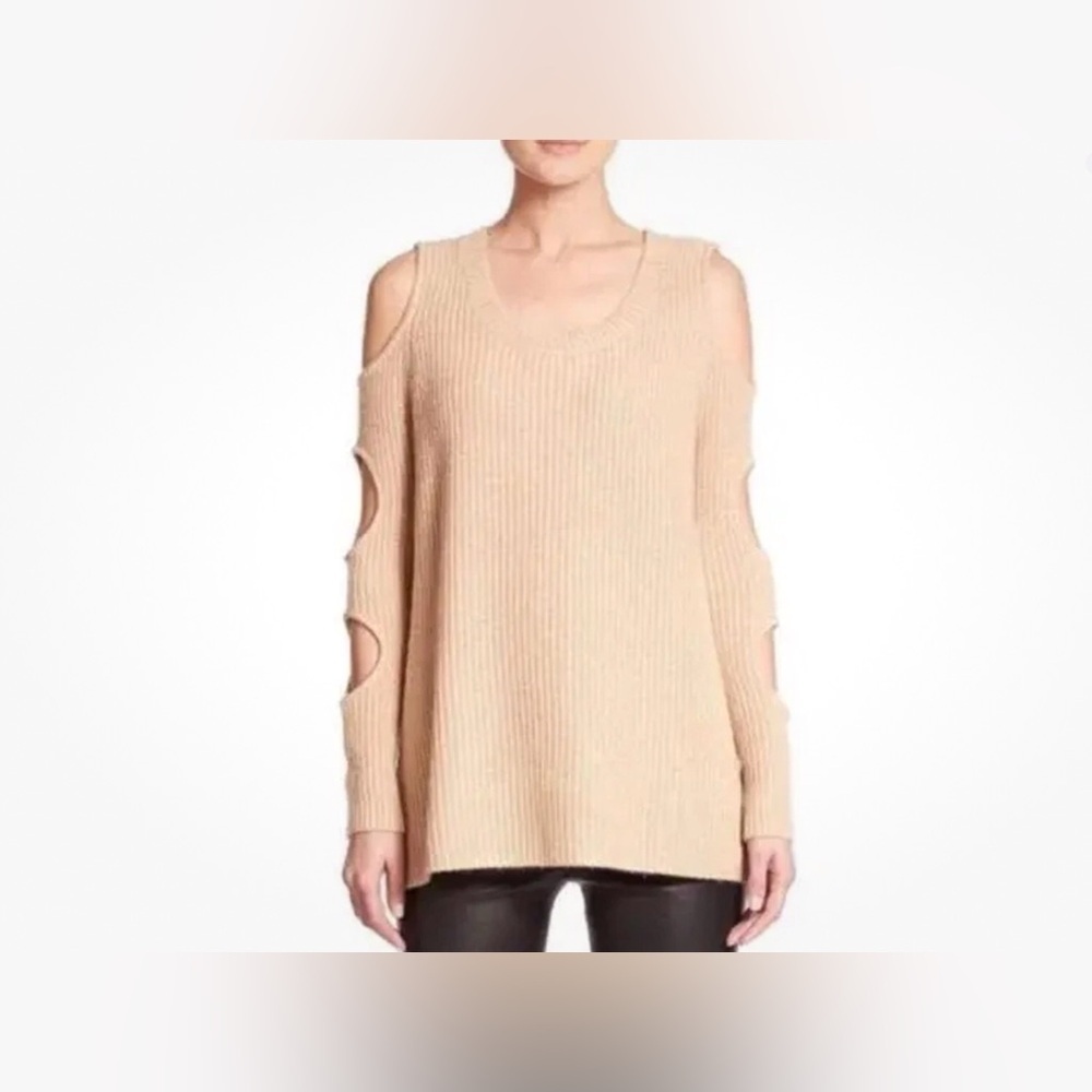 Zoe Jordan Cold Shoulder‎ Cut Out Sweater | Size S/M | Wool & Cashmere Blend